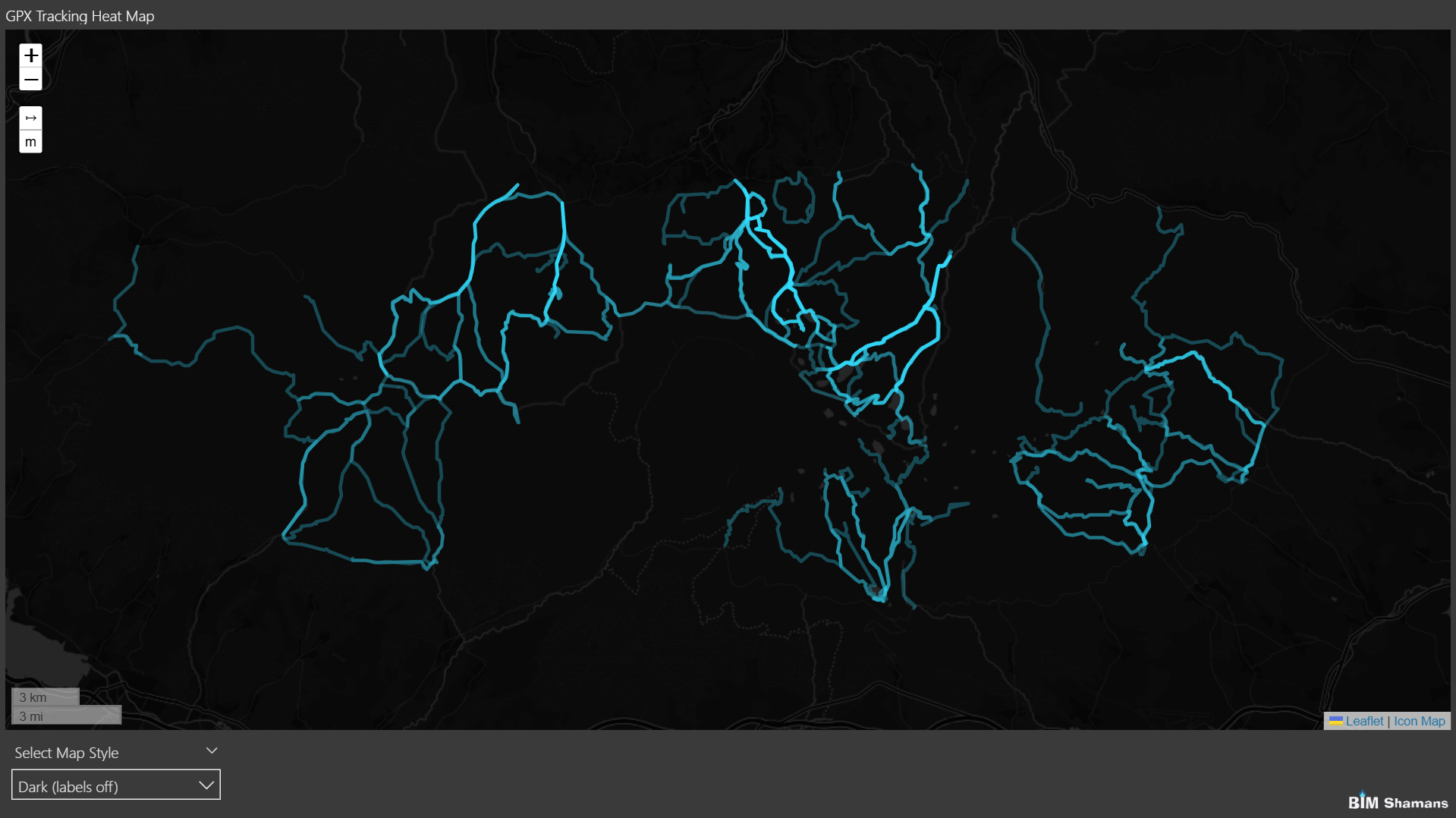 Hike Tracker dashboard overview